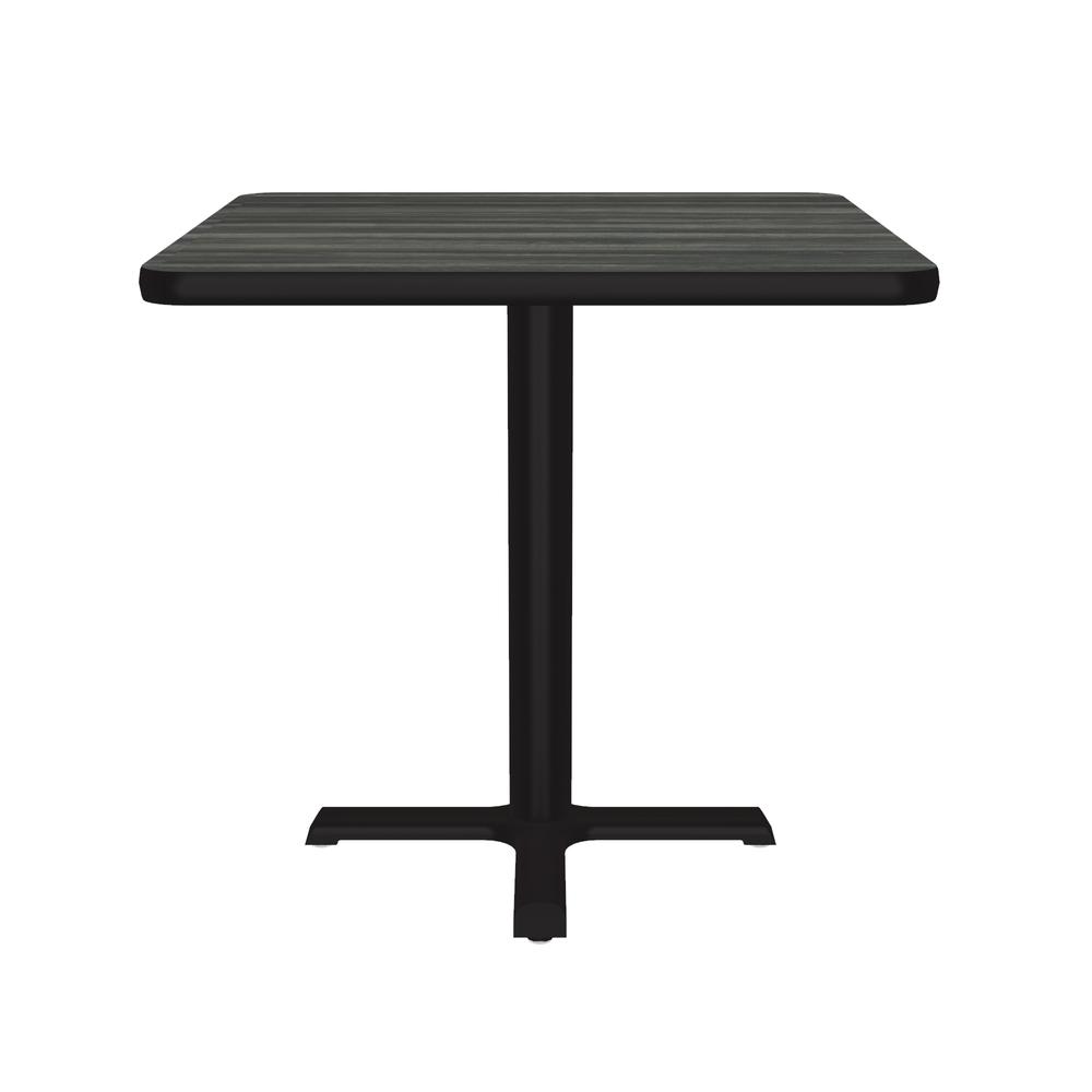 Table Height Deluxe High-Pressure Café and Breakroom Table 30x30, SQUARE, NEW ENGLAND DRIFTWOOD, BLACK. Picture 4