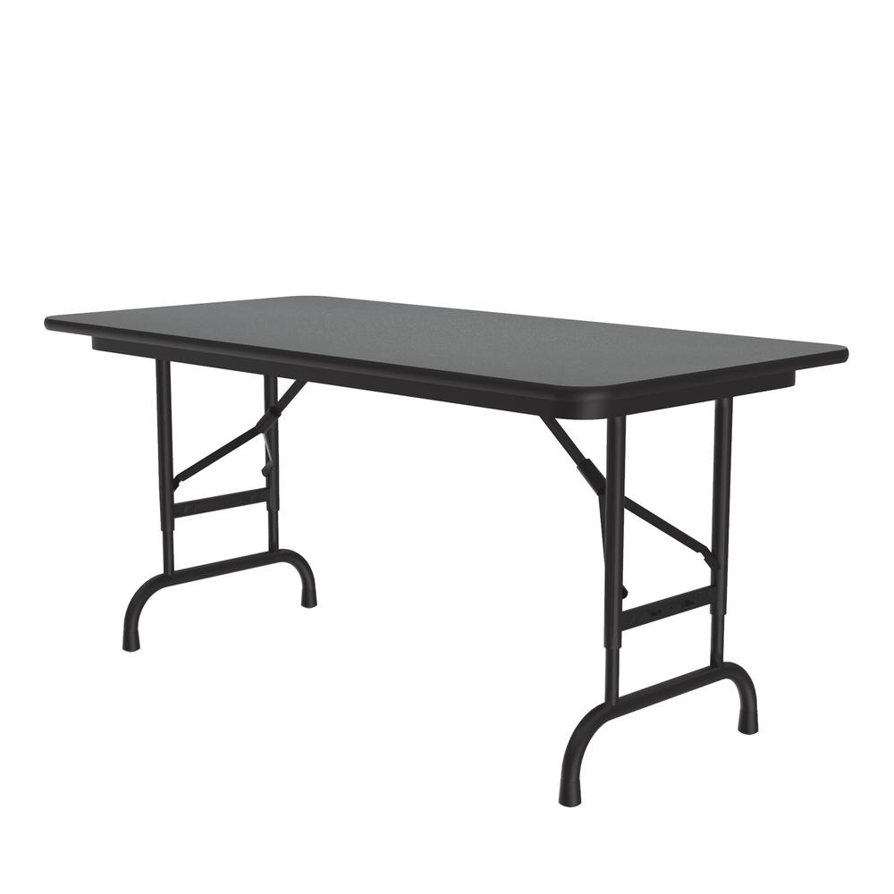 Adjustable Height High Pressure Top Folding Table 24x48", RECTANGULAR MONTANA GRANITE BLACK. Picture 7
