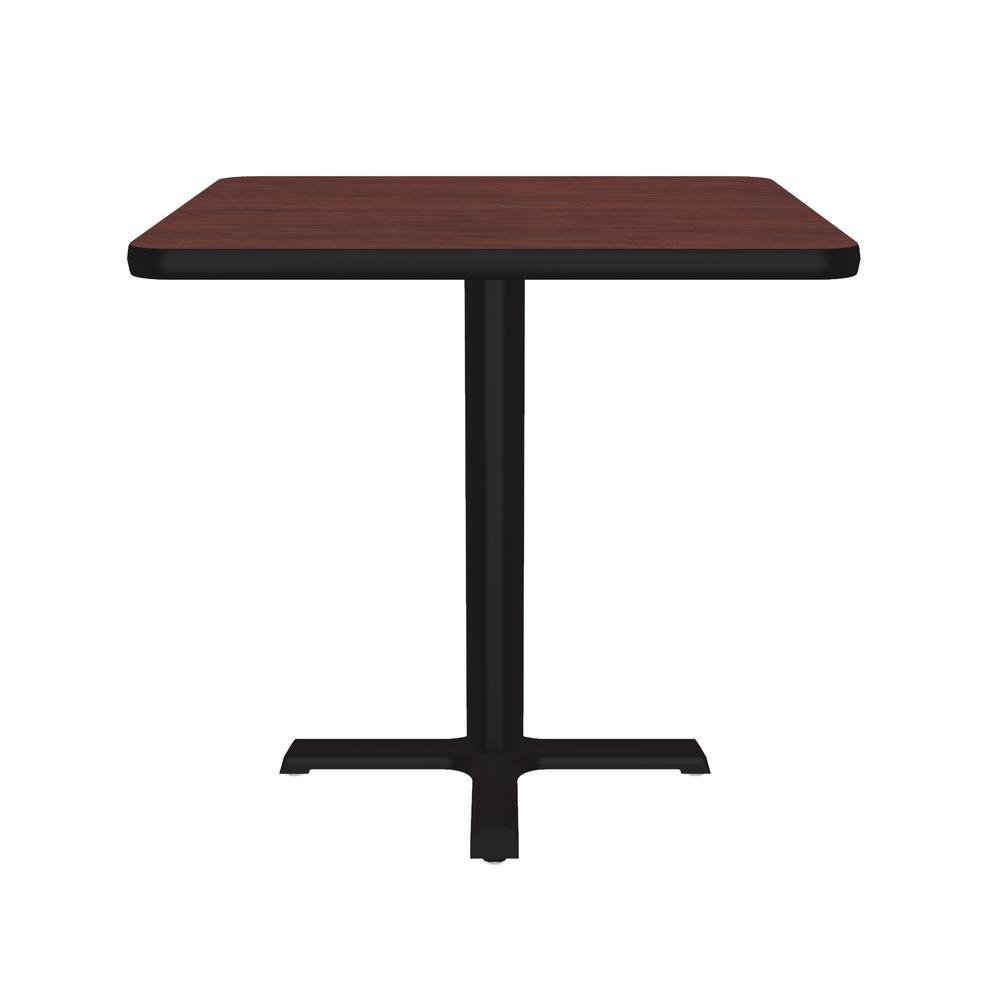 Table Height Deluxe High-Pressure Café and Breakroom Table 30x30" SQUARE, MAHOGANY, BLACK. Picture 9