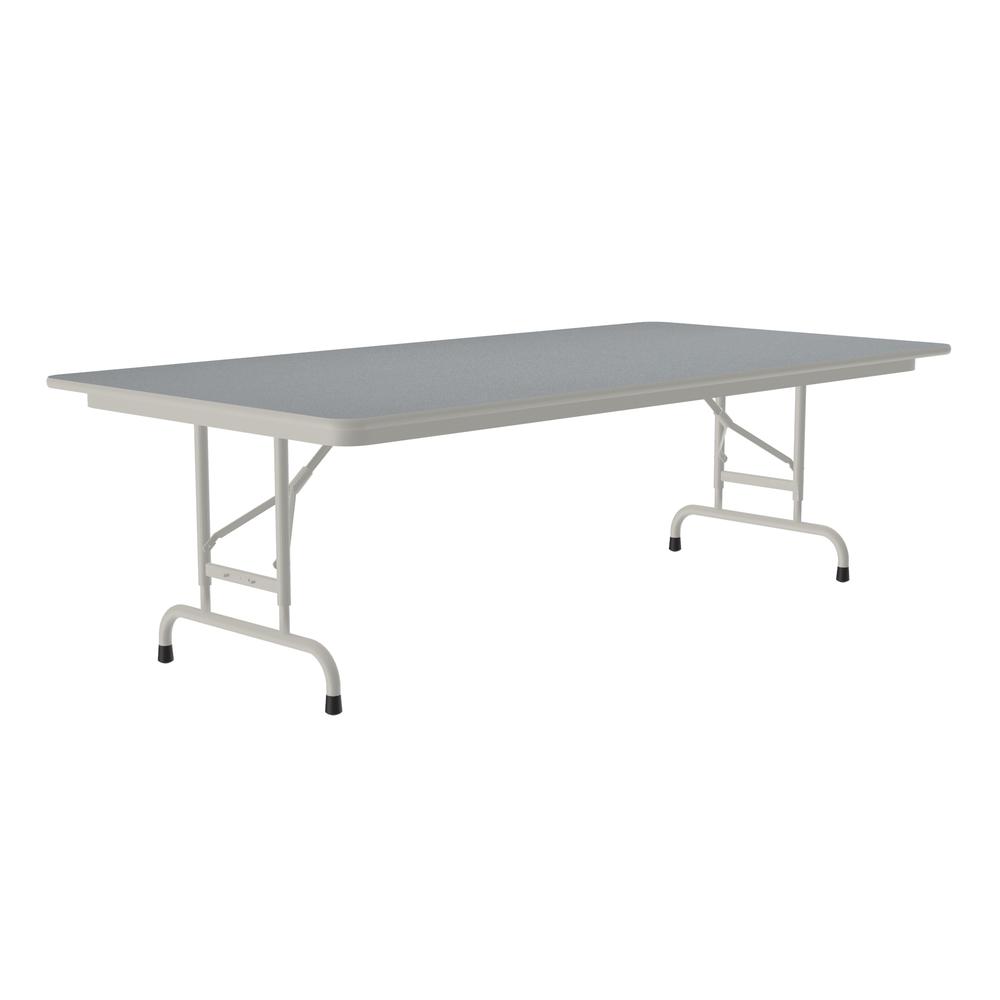 Adjustable Height Thermal Fused Laminate Top Folding Table, 36x96", RECTANGULAR, GRAY GRANITE GRAY. Picture 7