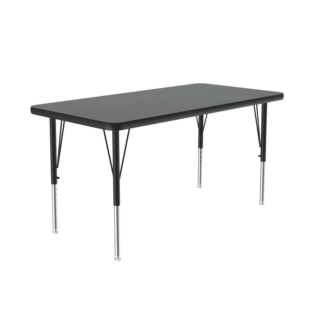 Deluxe High-Pressure Top Activity Tables 24x36", RECTANGULAR, MONTANA GRANITE, BLACK/CHROME. Picture 4