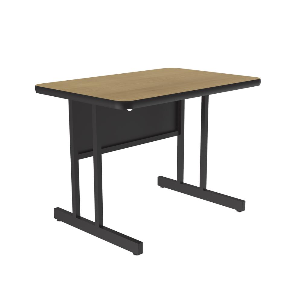 Keyboard Height Deluxe High-Pressure Top Computer/Student Desks , 30x48", RECTANGULAR, FUSION MAPLE BLACK. Picture 3