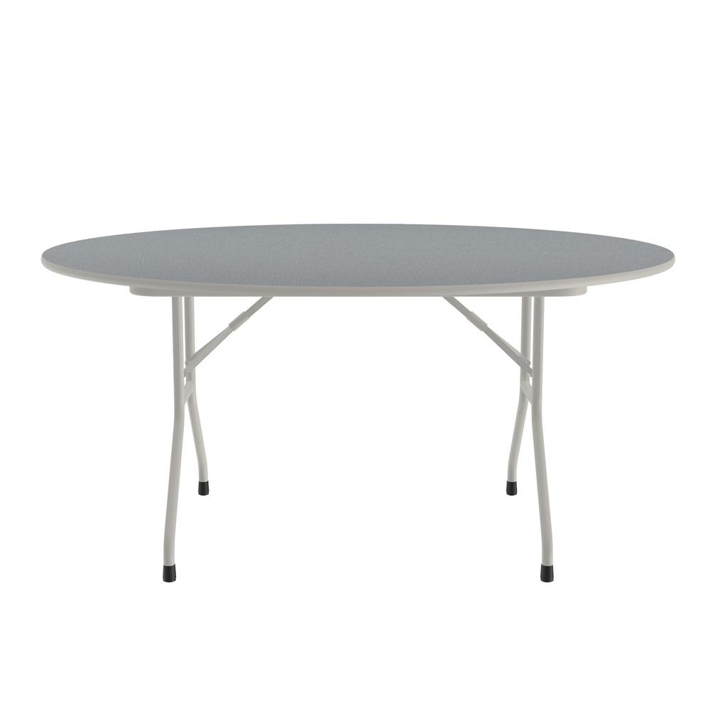 Deluxe High Pressure Top Folding Table 60x60" ROUND, GRAY GRANITE GRAY. Picture 6