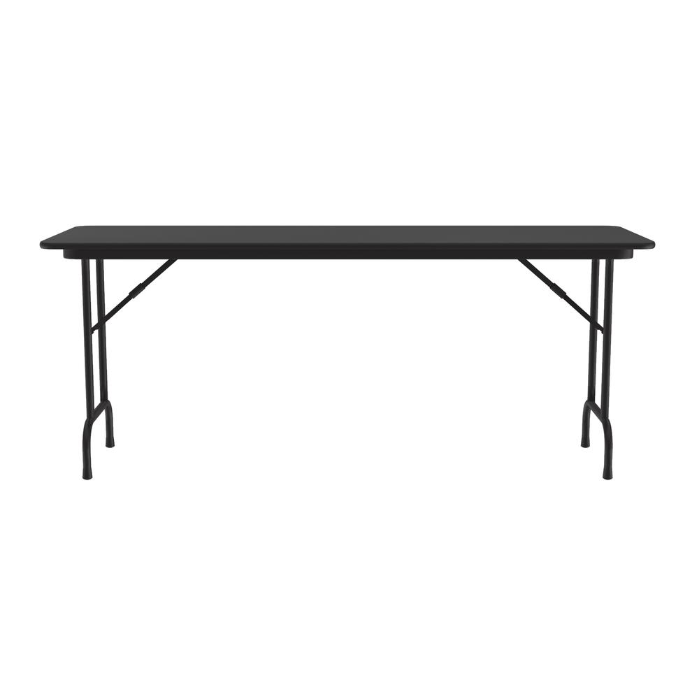 Deluxe High Pressure Top Folding Table 24x72" RECTANGULAR BLACK GRANITE, BLACK. Picture 1