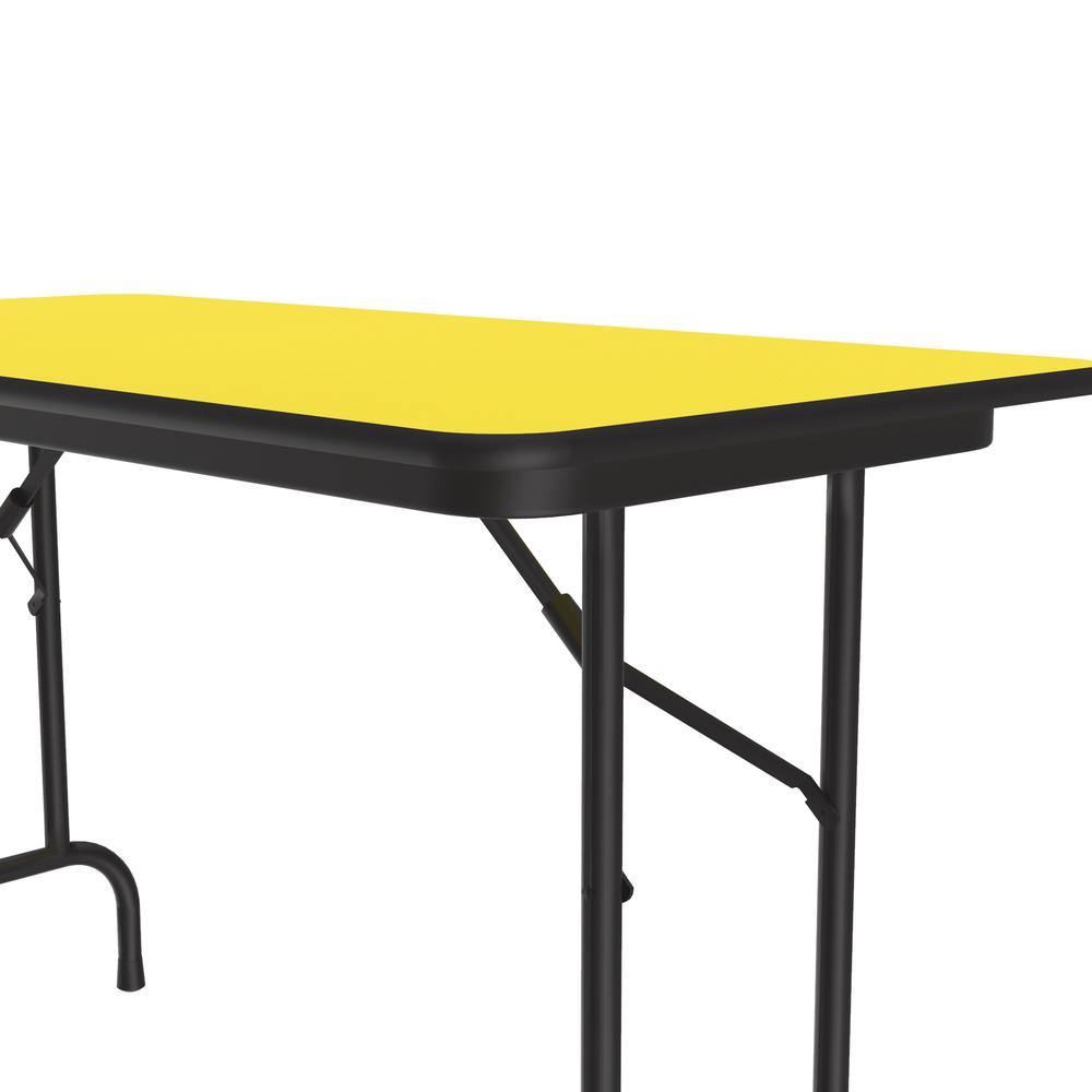 Deluxe High Pressure Top Folding Table 24x48", RECTANGULAR, YELLOW BLACK. Picture 7