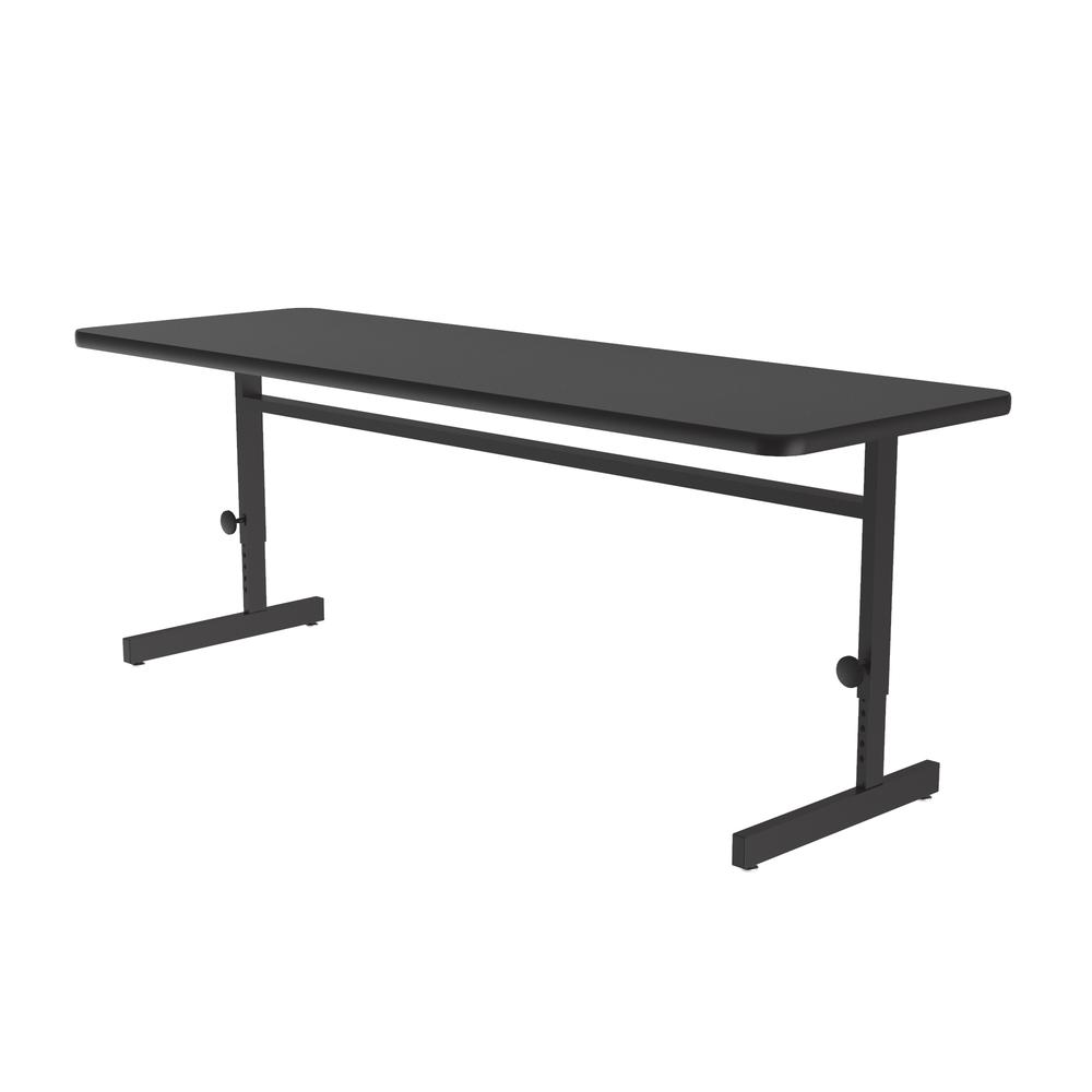 Adjustable Height Commercial Laminate Top Computer/Student Desks, 24x60", RECTANGULAR BLACK GRANITE BLACK. Picture 6