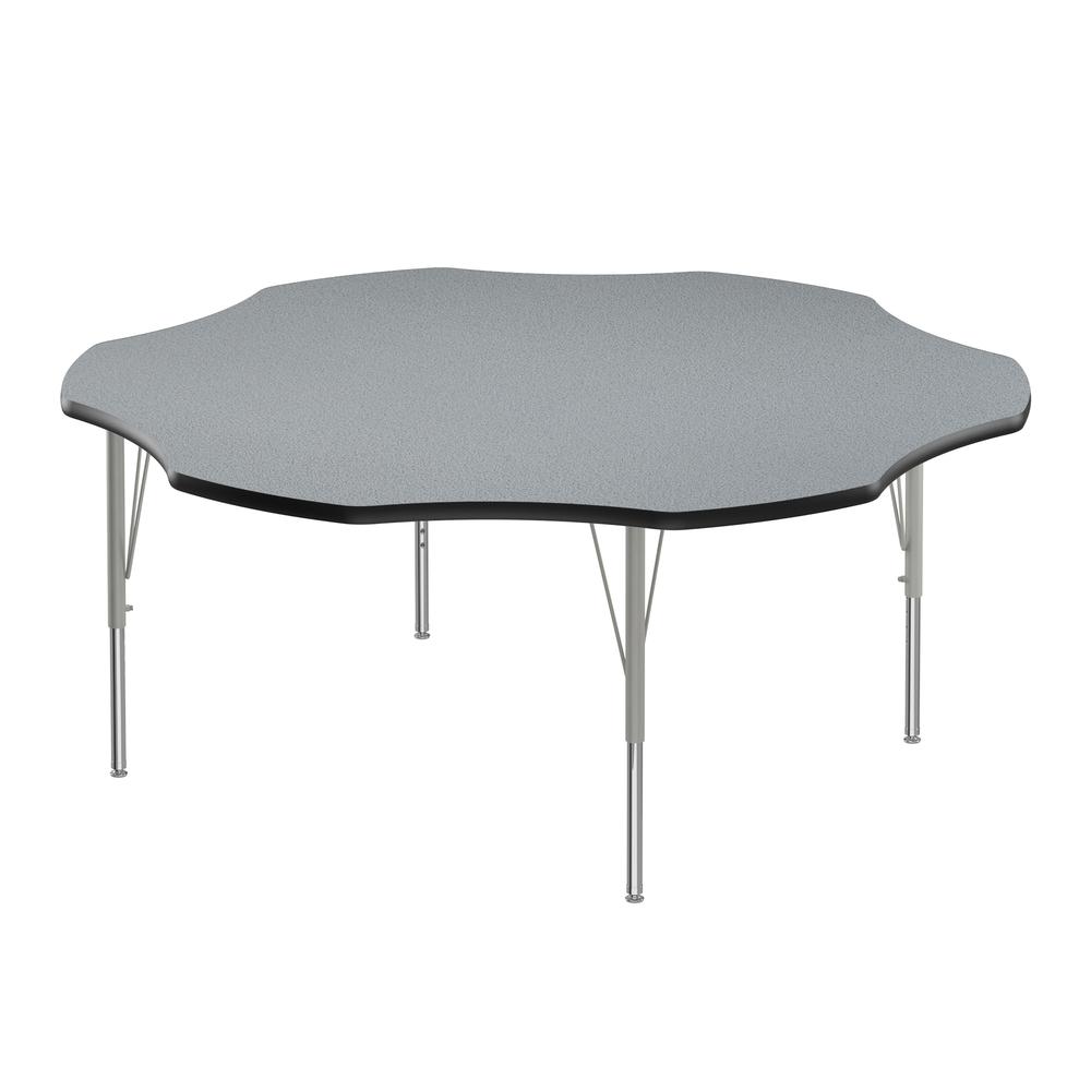 Commercial Laminate Top Activity Tables, 60x60" FLOWER GRAY GRANITE SILVER MIST. Picture 8