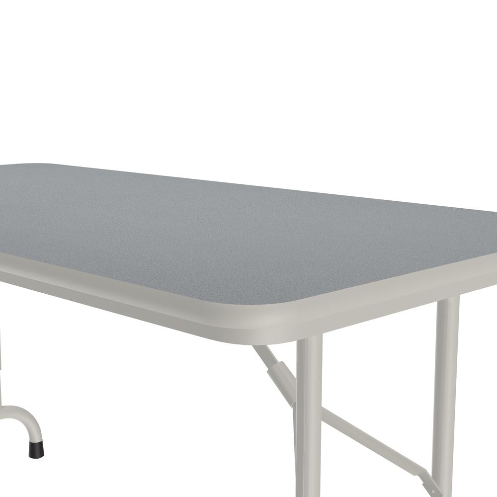 Adjustable Height Thermal Fused Laminate Top Folding Table 24x48", RECTANGULAR GRAY GRANITE, GRAY. Picture 4