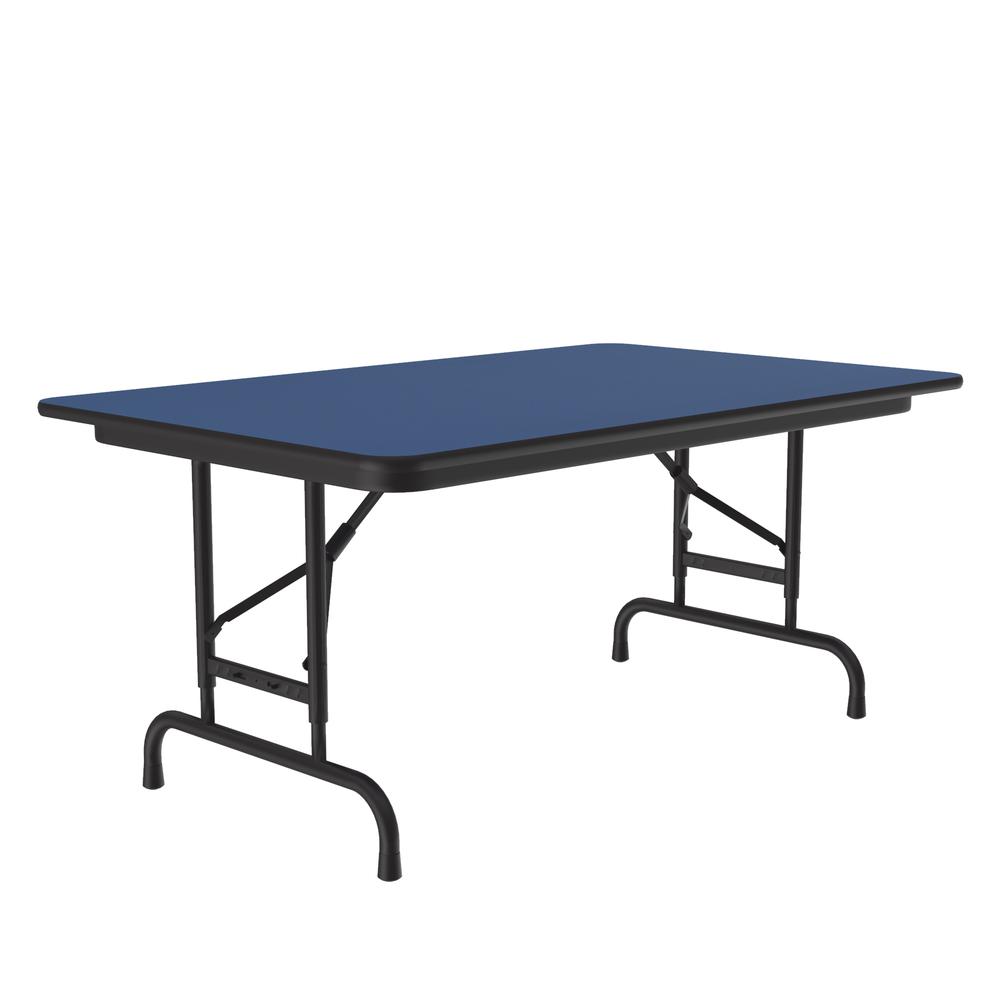 Adjustable Height High Pressure Top Folding Table 30x48", RECTANGULAR, BLUE BLACK. Picture 6