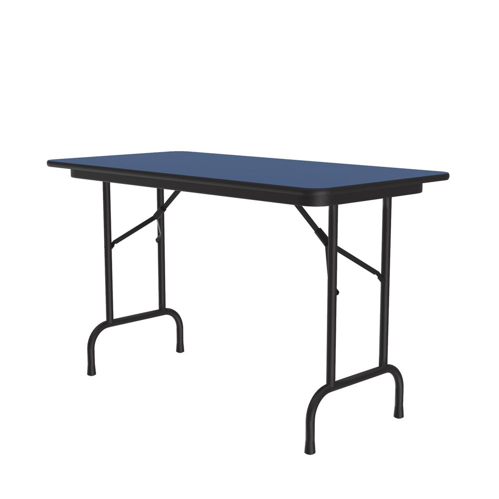 Deluxe High Pressure Top Folding Table 24x48" RECTANGULAR, BLUE BLACK. Picture 2