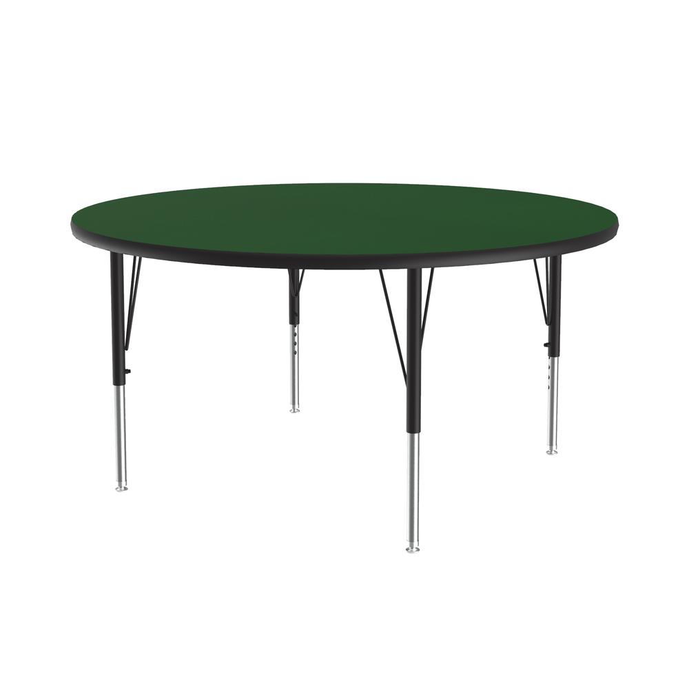 Deluxe High-Pressure Top Activity Tables 48x48", ROUND, GREEN BLACK/CHROME. Picture 5