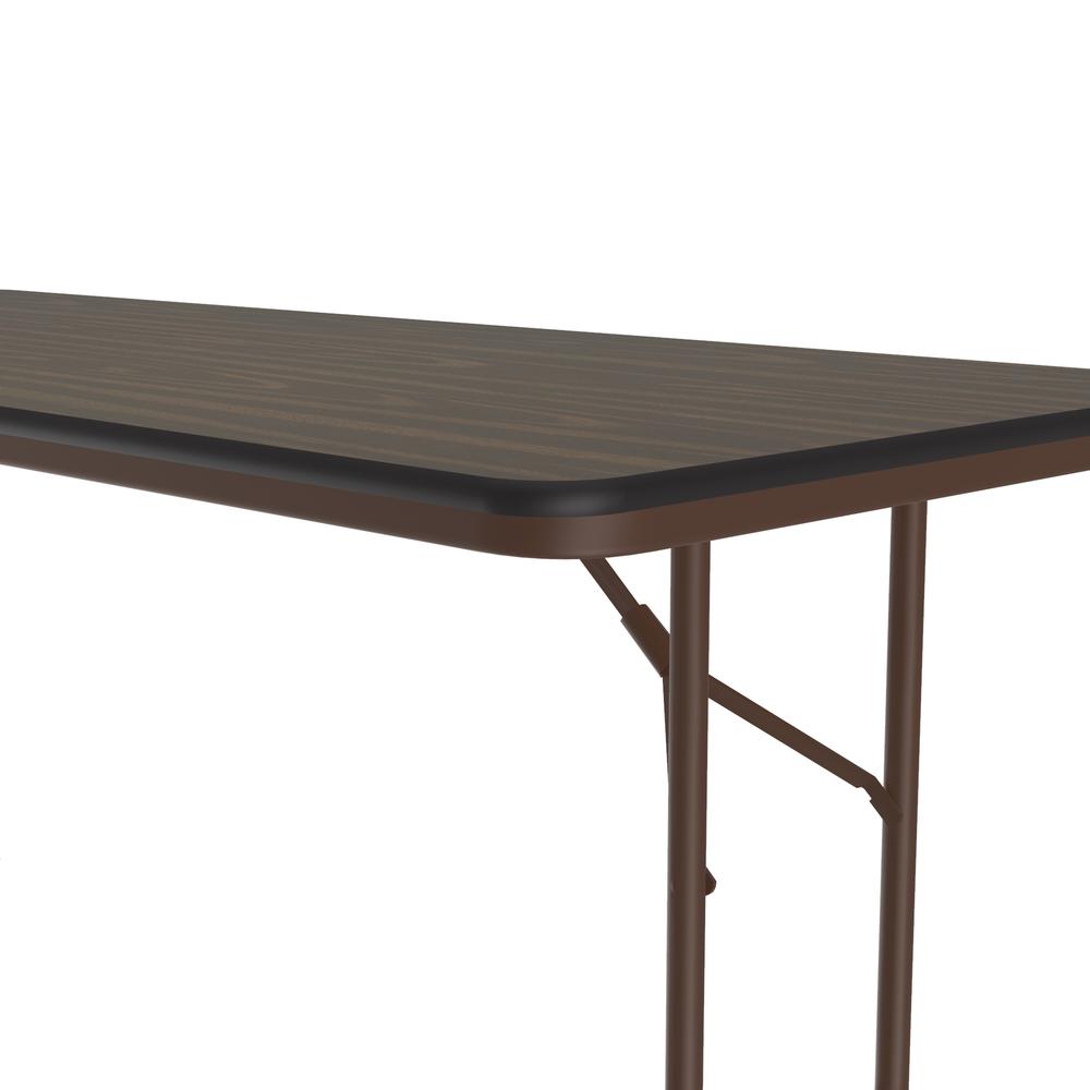 Econoline Melamine Top Folding Table, 24x60" RECTANGULAR, WALNUT BROWN. Picture 1
