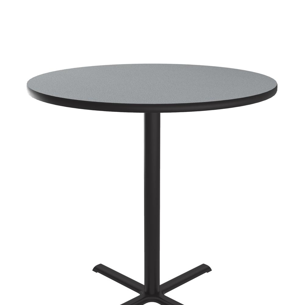 Bar Stool/Standing Height Commercial Laminate Café and Breakroom Table 48x48", ROUND GRAY GRANITE, BLACK. Picture 9