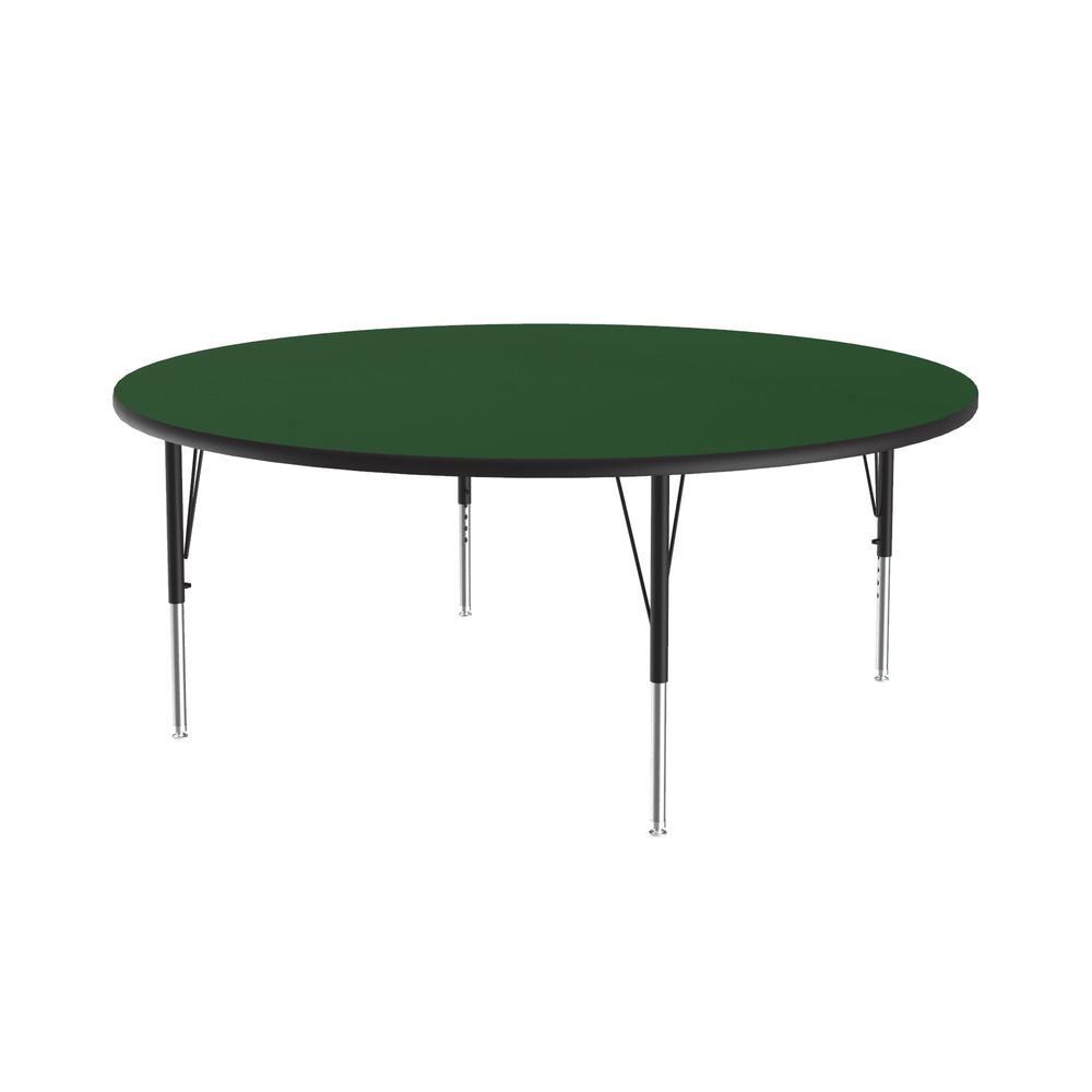 Deluxe High-Pressure Top Activity Tables 60x60" ROUND, GREEN, BLACK/CHROME. Picture 4