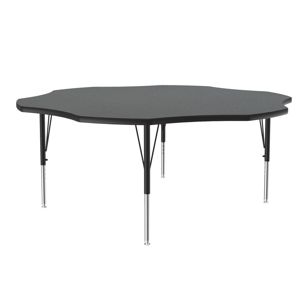 Deluxe High-Pressure Top Activity Tables, 60x60" FLOWER MONTANA GRANITE, BLACK/CHROME. Picture 7