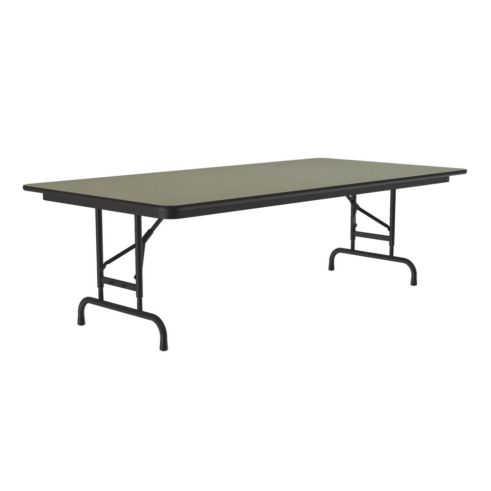 Adjustable Height High Pressure Top Folding Table, 36x96" RECTANGULAR SAVANNAH SAND BLACK. Picture 8