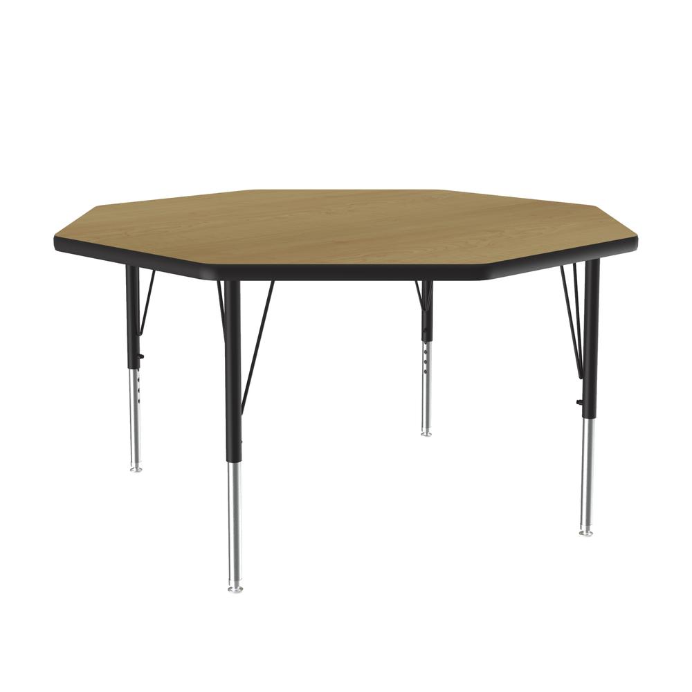 Deluxe High-Pressure Top Activity Tables, 48x48", OCTAGONAL FUSION MAPLE BLACK/CHROME. Picture 9