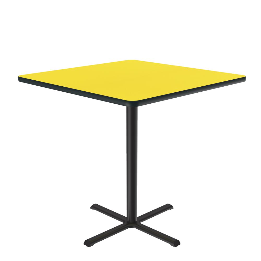Bar Stool/Standing Height Deluxe High-Pressure Café and Breakroom Table 36x36", SQUARE YELLOW BLACK. Picture 6