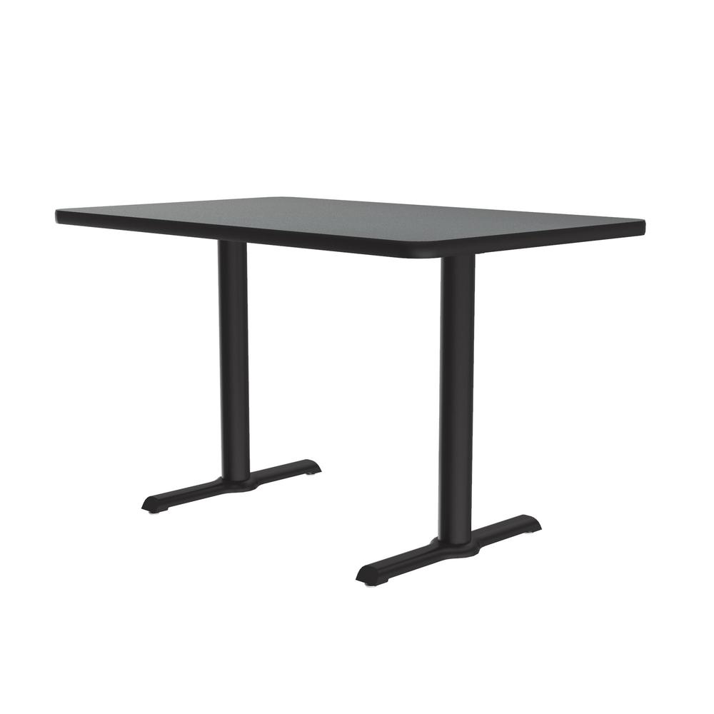 Table Height Deluxe High-Pressure Café and Breakroom Table, 30x48", RECTANGULAR, MONTANA GRANITE BLACK. Picture 4