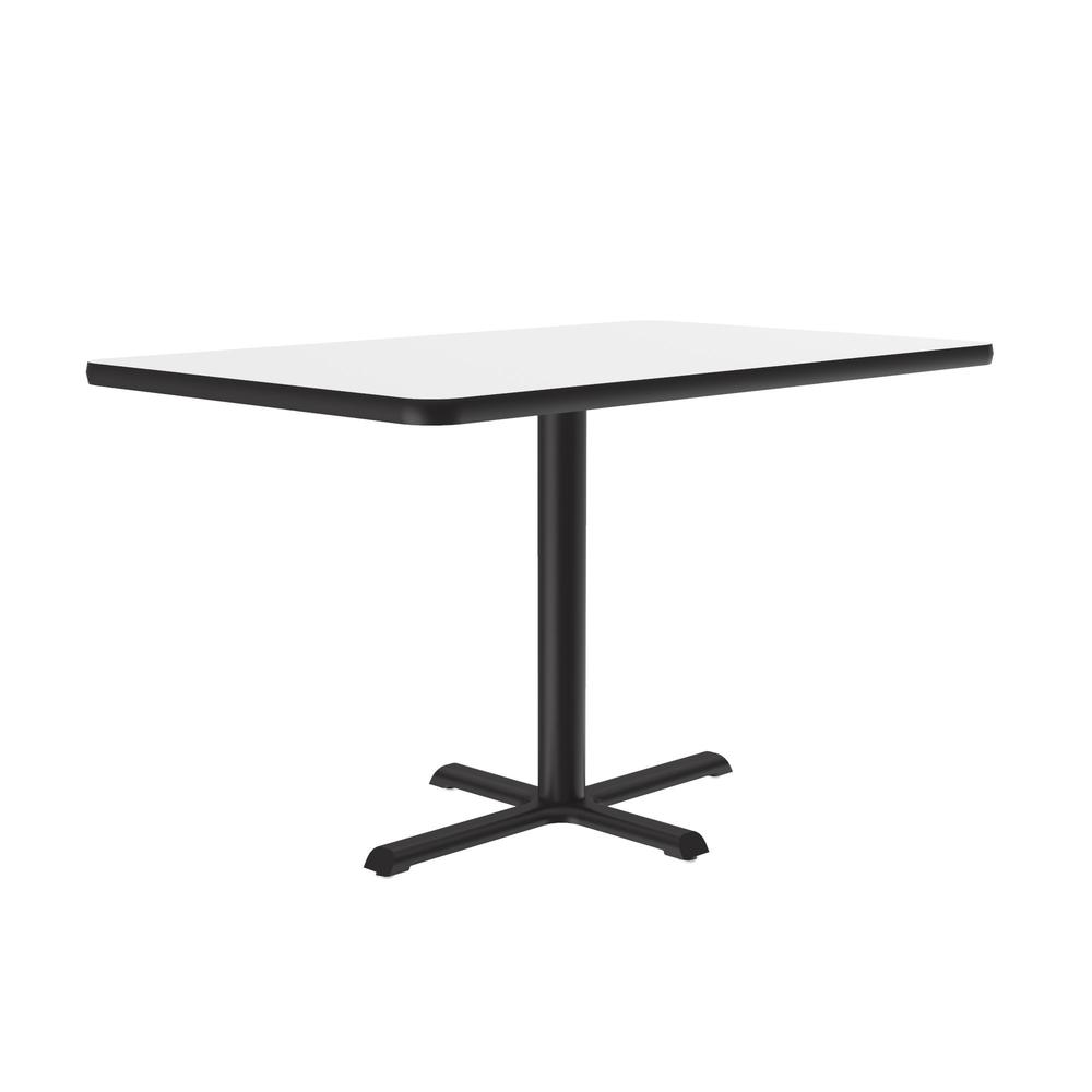 Table Height Deluxe High-Pressure Café and Breakroom Table, 30x48", RECTANGULAR WHITE BLACK. Picture 8