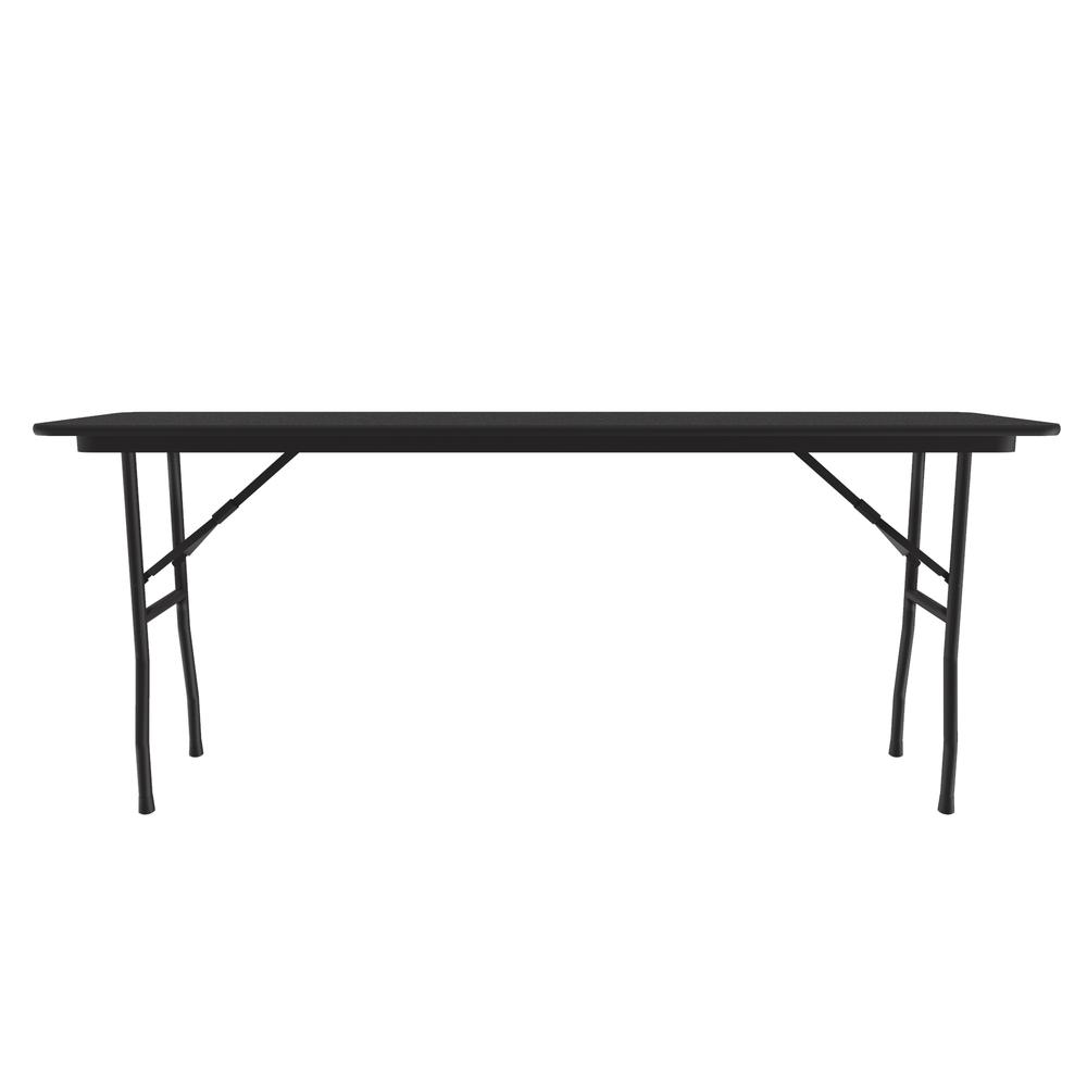 Econoline Melamine Top Folding Table, 18x72" RECTANGULAR BLACK GRANITE BLACK. Picture 3