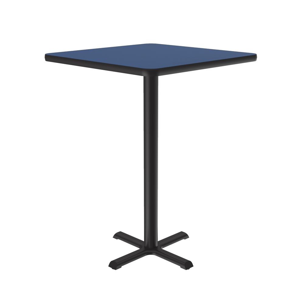 Bar Stool/Standing Height Deluxe High-Pressure Café and Breakroom Table, 30x30", SQUARE, BLUE, BLACK. Picture 5