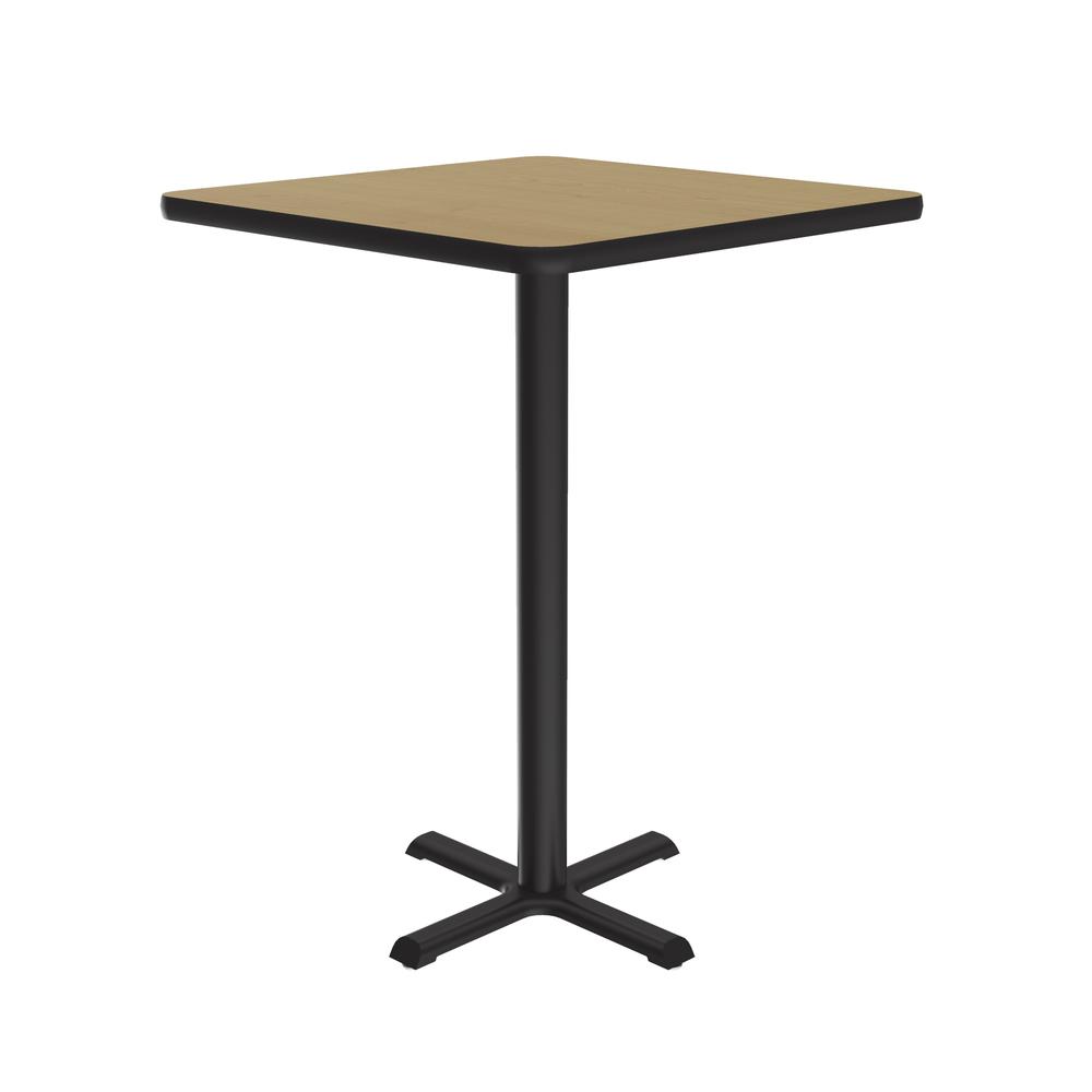 Bar Stool/Standing Height Deluxe High-Pressure Café and Breakroom Table 24x24", SQUARE FUSION MAPLE BLACK. Picture 1
