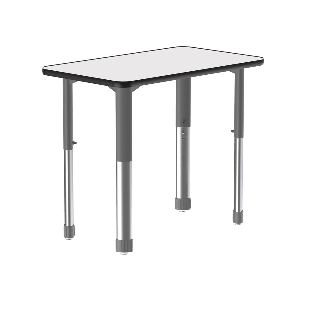 Markerboard-Dry Erase High Pressure Collaborative Desk, 34x20" RECTANGULAR FROSTY WHITE GRAY/CHROME. Picture 1