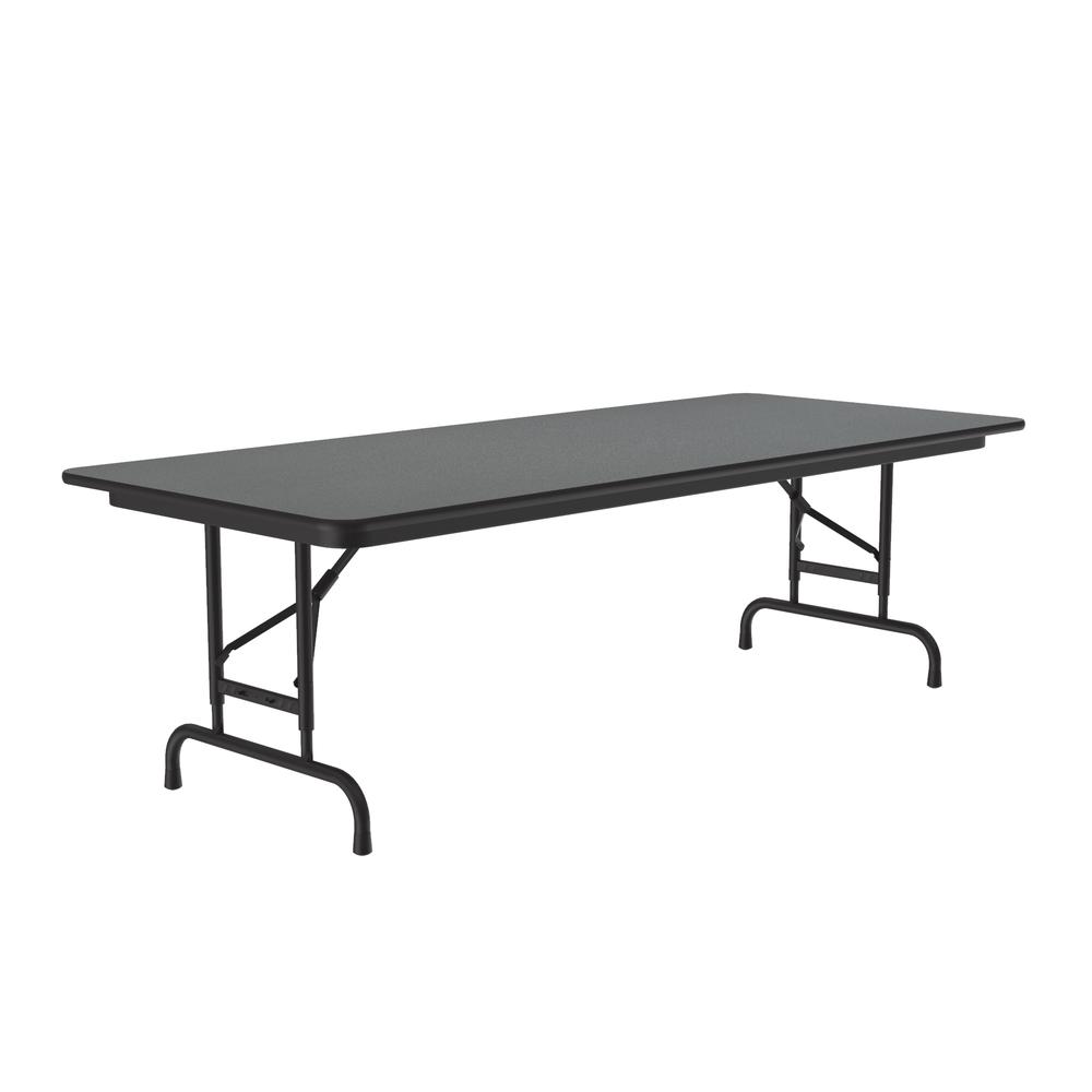 Adjustable Height High Pressure Top Folding Table 30x60", RECTANGULAR, MONTANA GRANITE BLACK. Picture 3