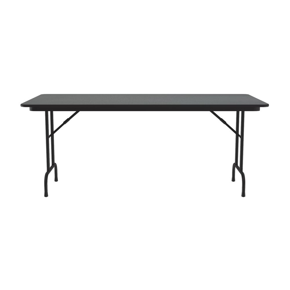 Deluxe High Pressure Top Folding Table 36x72", RECTANGULAR MOTNTANA GRANITE BLACK. Picture 1