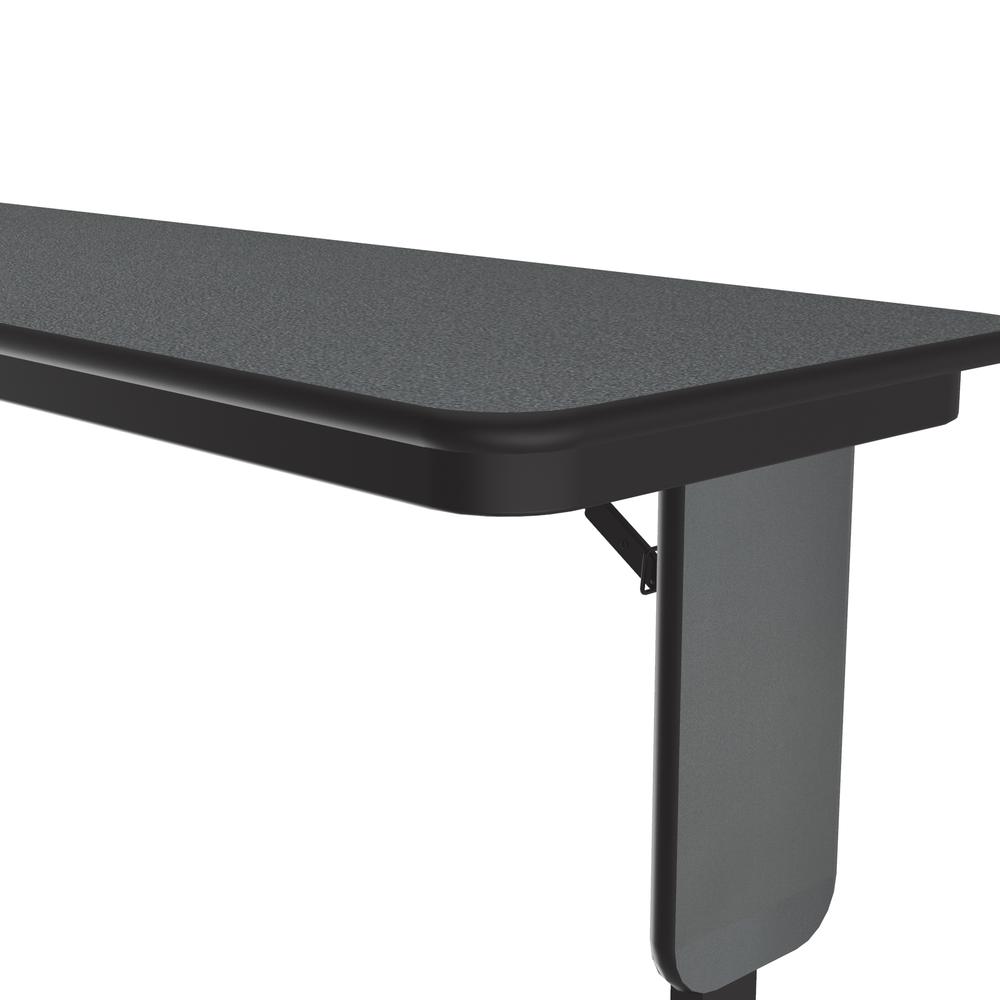 Adjustable Height Deluxe High-Pressure Folding Seminar Table with Panel Leg 18x72", RECTANGULAR, MONTANA GRANITE BLACK. Picture 8