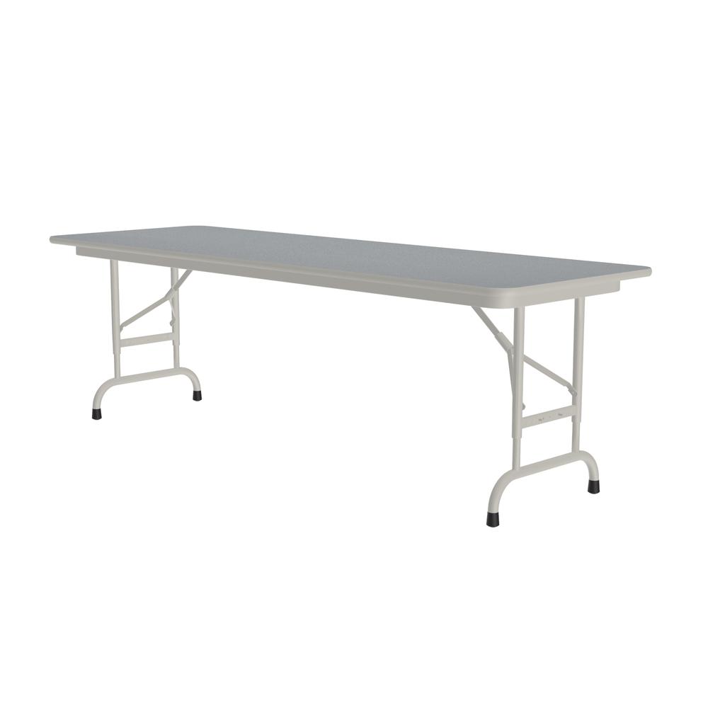 Adjustable Height High Pressure Top Folding Table, 24x60", RECTANGULAR, GRAY GRANITE, GRAY. Picture 7