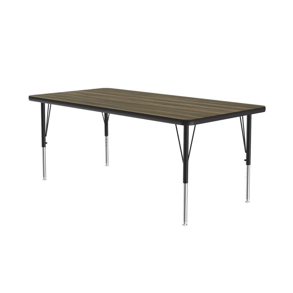 Deluxe High-Pressure Top Activity Tables, 30x60", RECTANGULAR, COLONIAL HICKORY, BLACK/CHROME. Picture 6