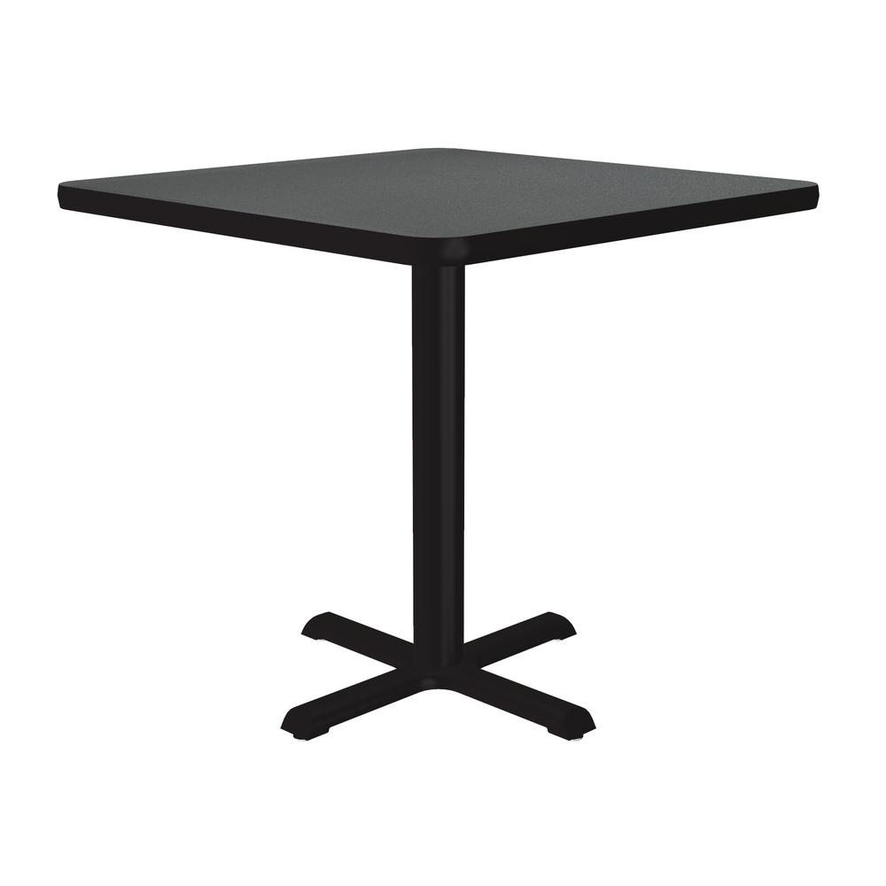 Table Height Deluxe High-Pressure Café and Breakroom Table, 30x30", SQUARE, MONTANA GRANITE BLACK. Picture 6