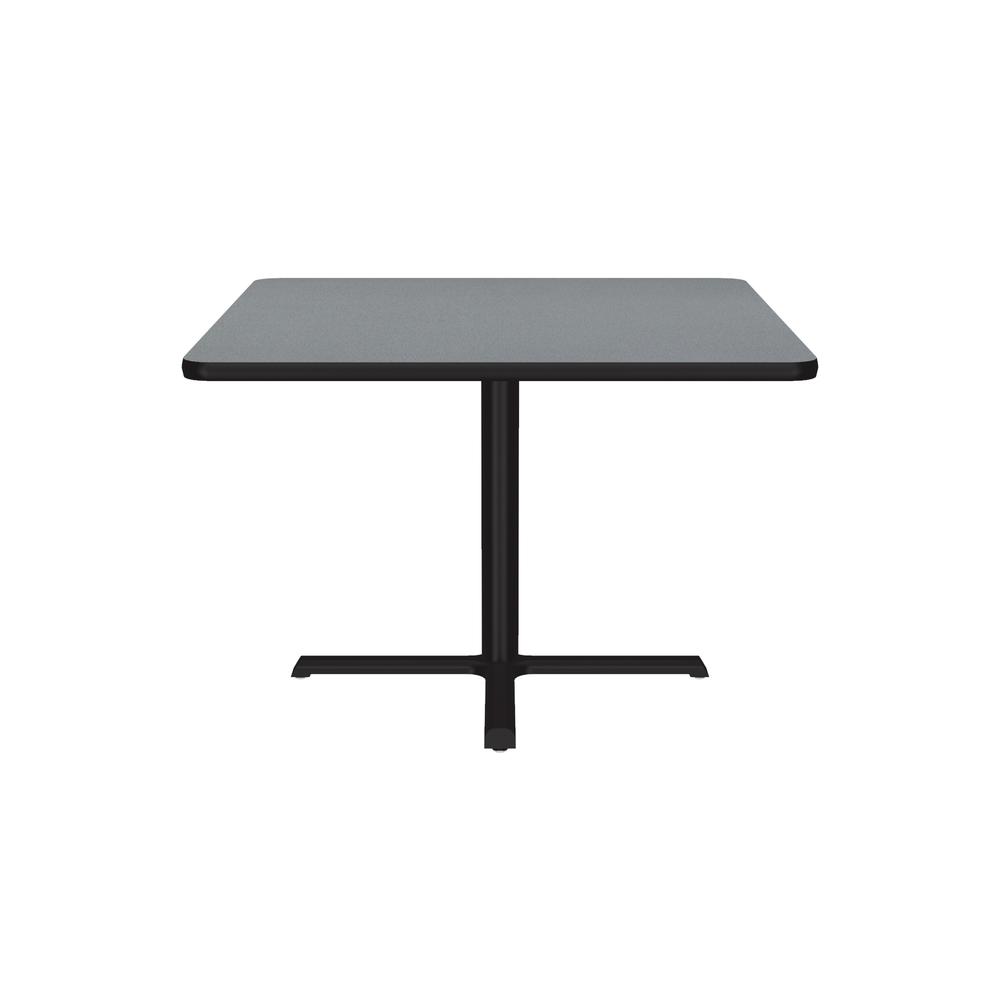 Table Height Thermal Fused Laminate Café and Breakroom Table 42x42" SQUARE, GRAY GRANITE BLACK. Picture 7