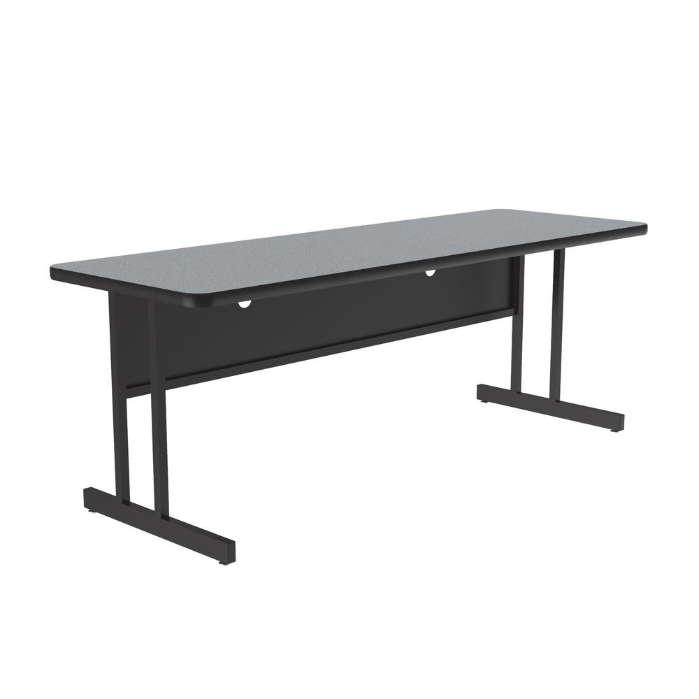 Keyboard Height Commercial Laminate Top Computer/Student Desks 24x60" RECTANGULAR, GRAY GRANITE, BLACK. Picture 6