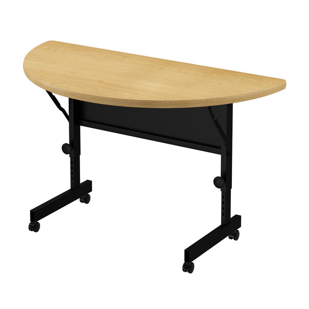 Deluxe High Pressure Top Flip Top Table, 24x48", RECTANGULAR, FUSION MAPLE BLACK. Picture 1