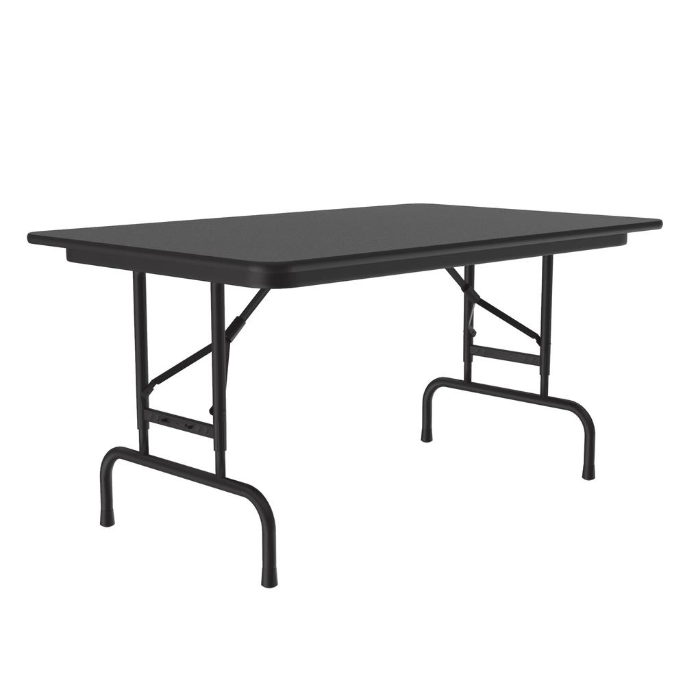 Adjustable Height Econoline Melamine Top Folding Table 30x48", RECTANGULAR BLACK GRANITE, BLACK. Picture 8