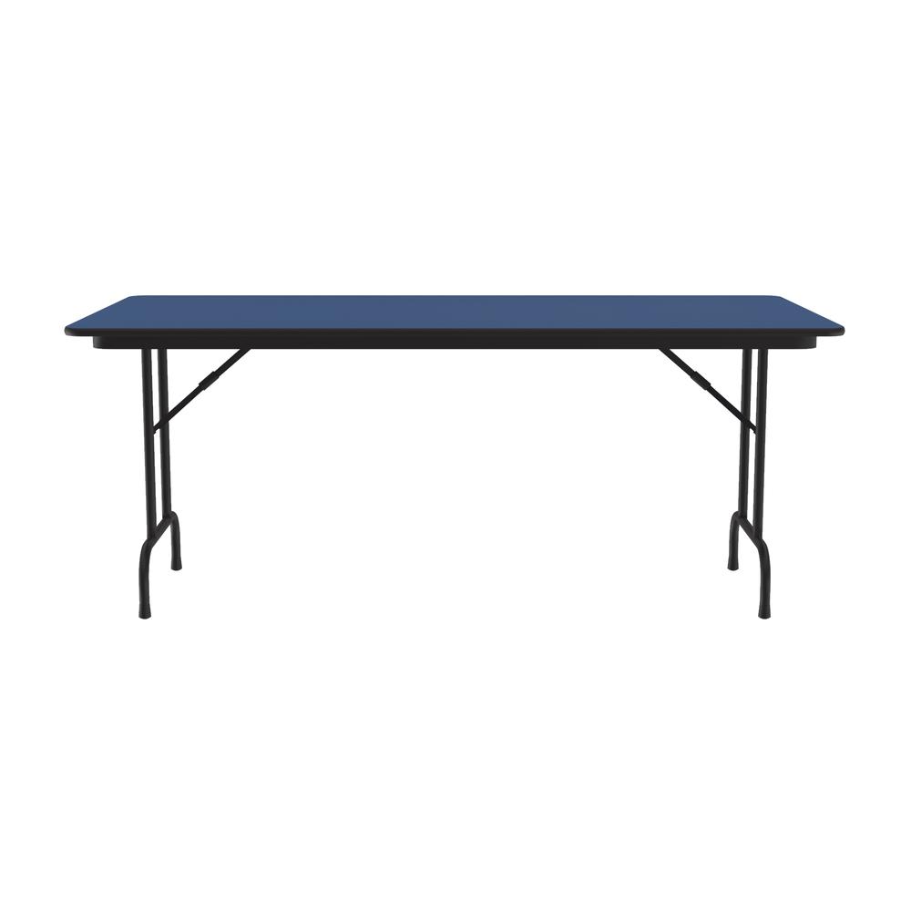 Deluxe High Pressure Top Folding Table, 36x72" RECTANGULAR, BLUE BLACK. Picture 5