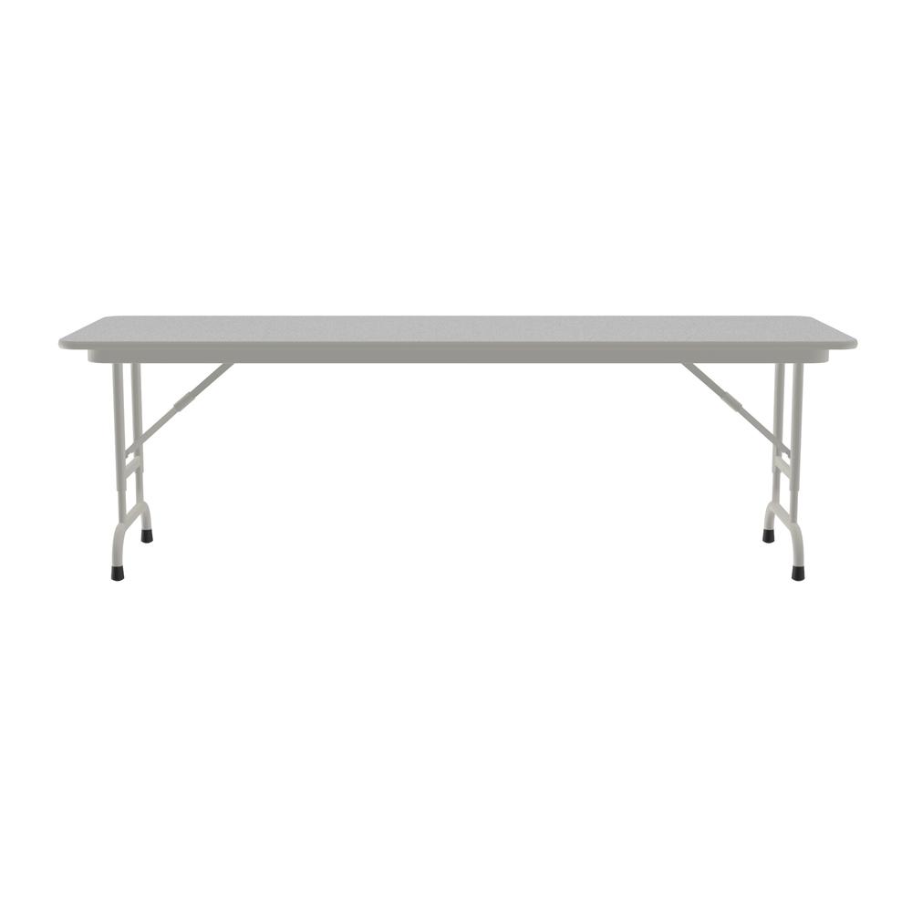 Adjustable Height Econoline Melamine Top Folding Table, 24x72", RECTANGULAR, GRAY GRANITE GRAY. Picture 1