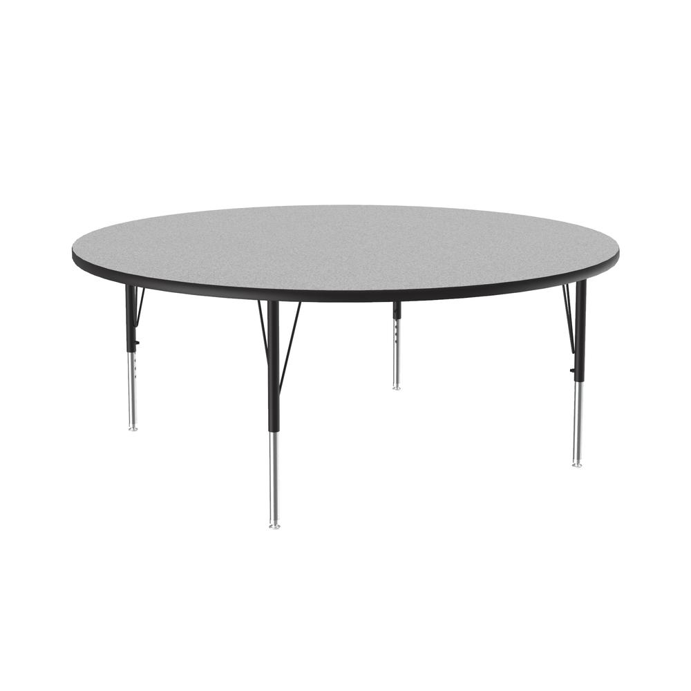 Commercial Laminate Top Activity Tables 60x60", ROUND GRAY GRANITE BLACK/CHROME. Picture 4