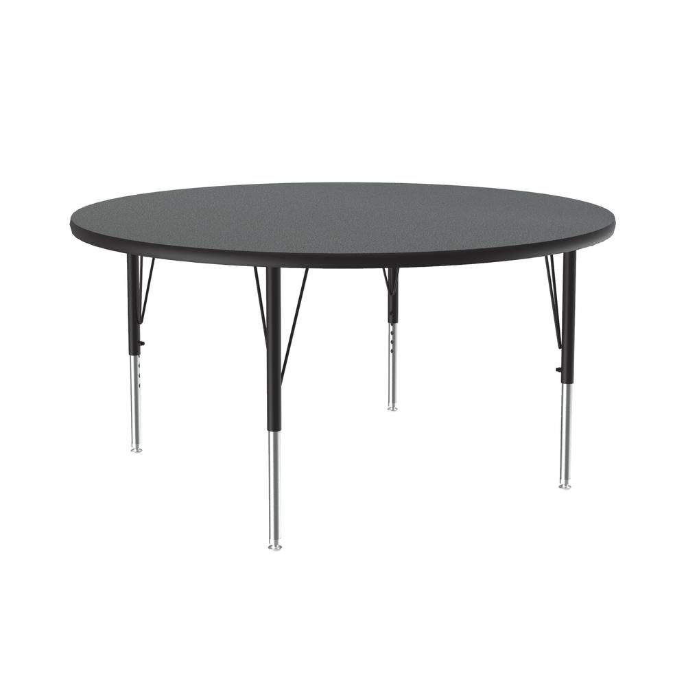 Deluxe High-Pressure Top Activity Tables 48x48", ROUND, MONTANA GRANITE, BLACK/CHROME. Picture 9