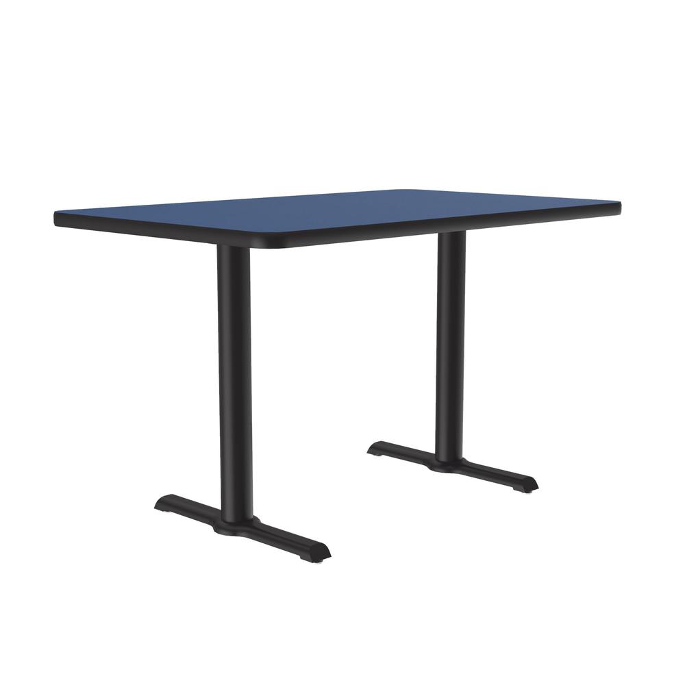 Table Height Deluxe High-Pressure Café and Breakroom Table, 30x60" RECTANGULAR, BLUE BLACK. Picture 4