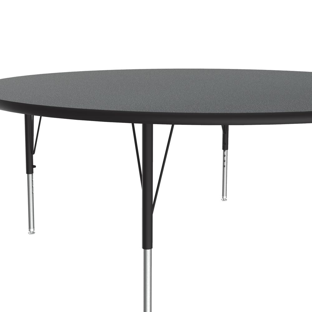 Deluxe High-Pressure Top Activity Tables, 60x60", ROUND, MONTANA GRANITE, BLACK/CHROME. Picture 2
