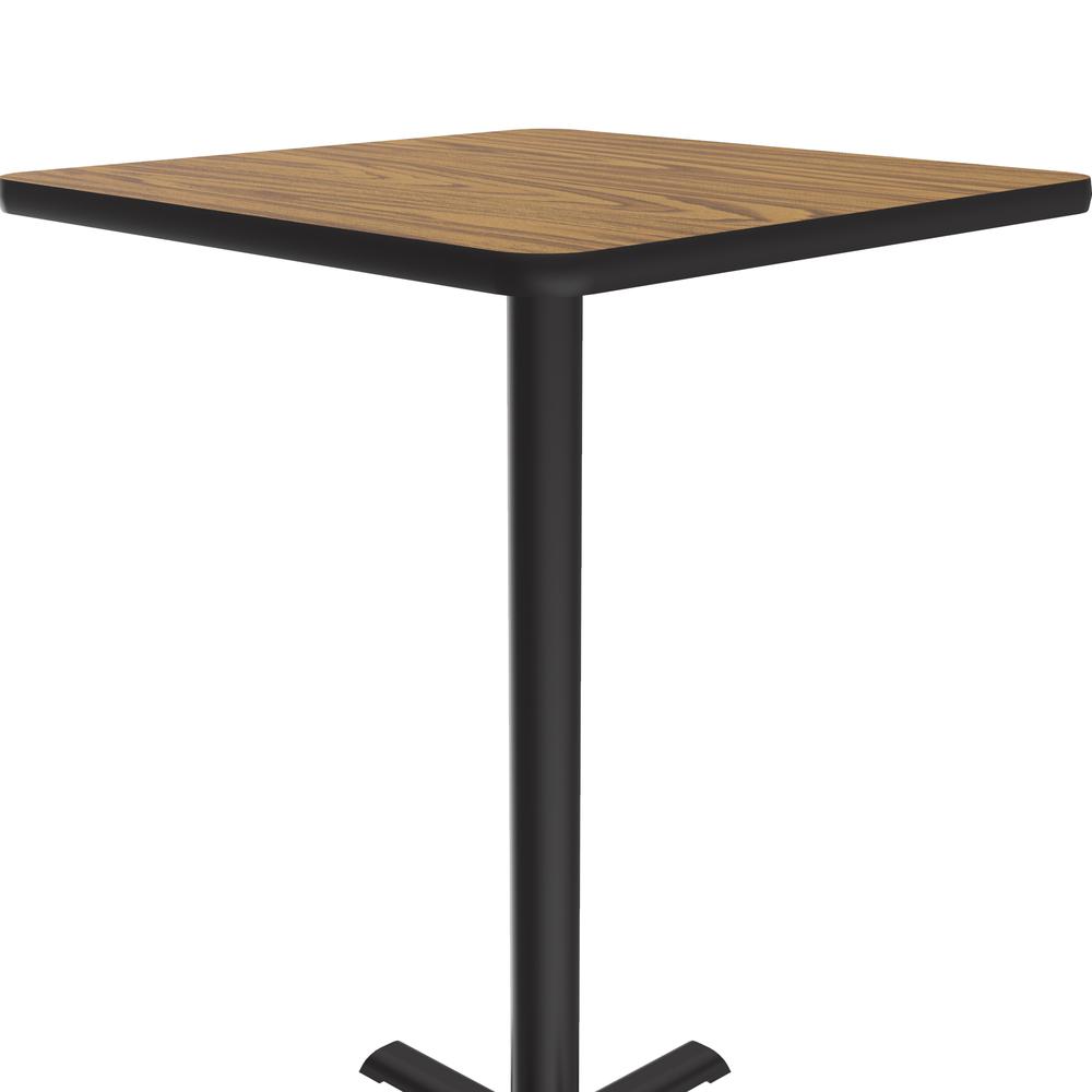 Bar Stool/Standing Height Deluxe High-Pressure Café and Breakroom Table 24x24" SQUARE, MEDIUM OAK BLACK. Picture 6