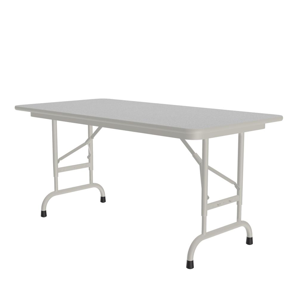 Adjustable Height Econoline Melamine Top Folding Table 24x48", RECTANGULAR, GRAY GRANITE GRAY. Picture 4