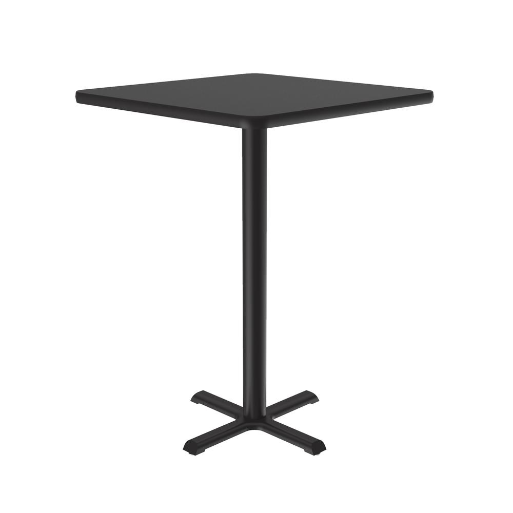 Bar Stool/Standing Height Commercial Laminate Café and Breakroom Table 24x24", SQUARE, BLACK GRANITE, BLACK. Picture 5