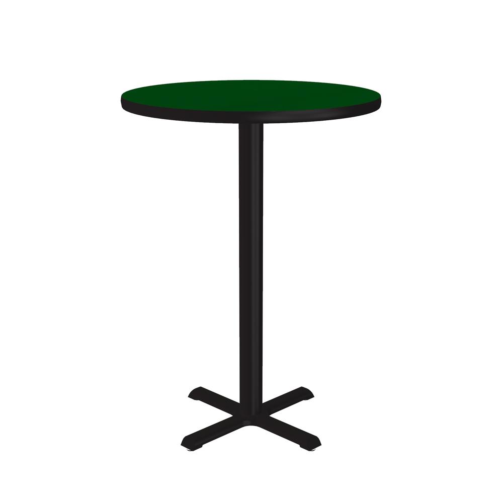 Bar Stool/Standing Height Deluxe High-Pressure Café and Breakroom Table 24x24", ROUND GREEN, BLACK. Picture 4
