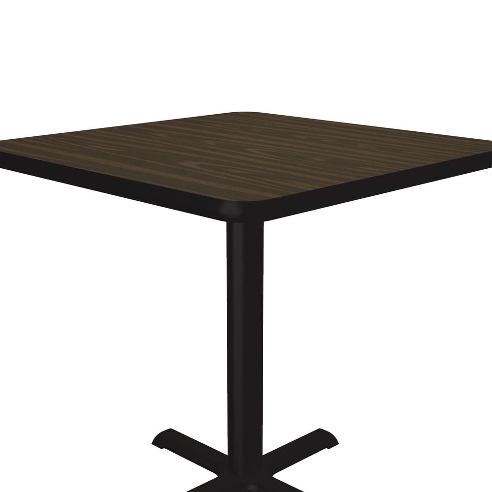 Table Height Commercial Laminate Café and Breakroom Table, 24x24" SQUARE WALNUT BLACK. Picture 6