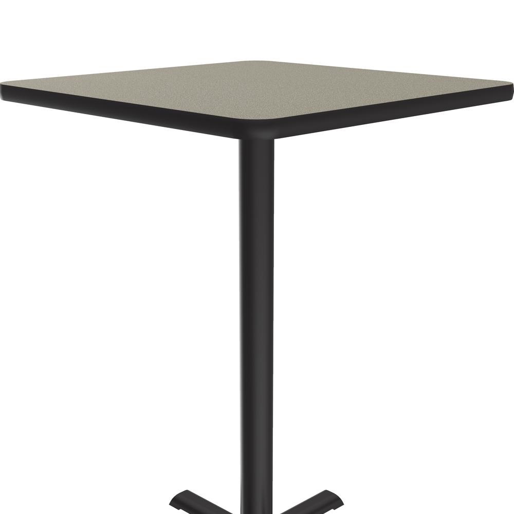 Bar Stool/Standing Height Deluxe High-Pressure Café and Breakroom Table 24x24" SQUARE, SAVANNAH SAND BLACK. Picture 3